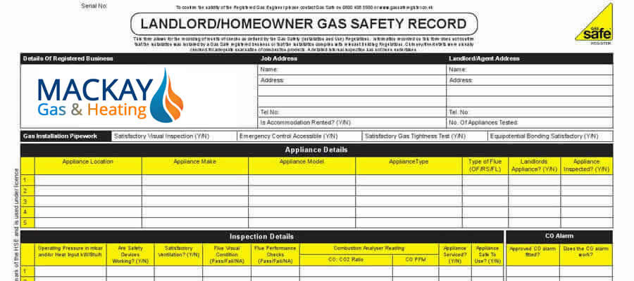 gas safety certificate Fife